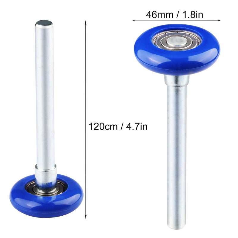 GENHAKON 12 Pack 1.8 Inch Nylon Sealed Garage Door Rollers, Quiet/Durable and High Load, High Performance Bearing, Blue, by GENHAKON. - Image 2